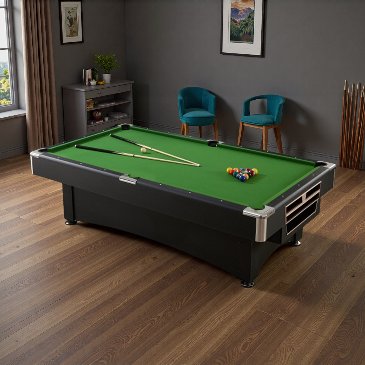 Lingxis 3-in-1 Multi Game Pool Table Includes Billiards, Dining